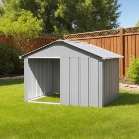 Casa para perros acero galvanizado gris 116,5x153x81,5 cm Casa para perros acero galvanizado gris 116,5x153x81,5 cm