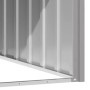 Casa para perros acero galvanizado gris 116,5x153x81,5 cm