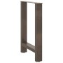 Patas para mesa de comedor de acero natural (2 unidades, 50 x