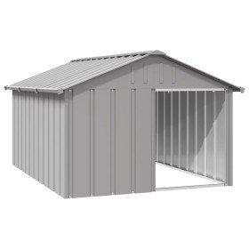 Casa para perros acero galvanizado gris 116,5x153x81,5 cm Casa para perros acero galvanizado gris 116,5x153x81,5 cm