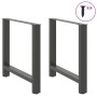Patas para mesa de comedor antracita (2 unidades, 70 x 72-73