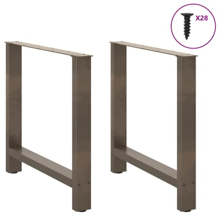 Patas para mesa de comedor de acero natural (2 unidades, 70 x
