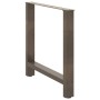 Patas para mesa de comedor de acero natural (2 unidades, 70 x