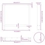 Patas para mesa de comedor negras (2 unidades, 80 x 72-73 cm