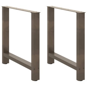 Patas para mesa de comedor de acero natural (2 unidades, 80 x