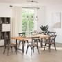 Patas para mesa de comedor de acero natural (2 unidades, 80 x