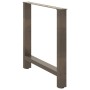 Patas para mesa de comedor de acero natural (2 unidades, 80 x