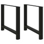 Patas para mesa de comedor negras (2 unidades, 100 x 72-73 cm