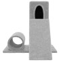 Rascador para gatos con postes de sisal gris claro 59 cm