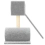 Rascador para gatos con postes de sisal gris claro 59 cm