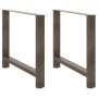 Patas para mesa de comedor de acero natural (2 unidades, 100 x