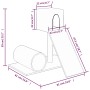 Rascador para gatos con postes de sisal gris claro 59 cm