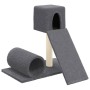 Rascador para gatos con postes de sisal gris oscuro 59 cm