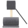 Rascador para gatos con postes de sisal gris oscuro 59 cm