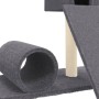 Rascador para gatos con postes de sisal gris oscuro 59 cm
