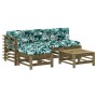 Gartenmöbel-Set 5-teilig und Kissen aus imprägnierter Kiefer\n von vidaXL, Gartensets - Ref: Foro24-3186073, Preis: 432,87 €,...