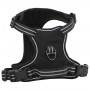 Arnés para perros con correa y collar ajustable negro M