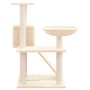 Rascador para gatos con postes de sisal color crema 82 cm