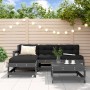 5-teiliges Gartenmöbel-Set und graue Massivholzkissen von vidaXL, Gartensets - Ref: Foro24-3186055, Preis: 444,97 €, Rabatt: %