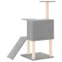 Rascador para gatos con postes de sisal gris claro 109 cm en Mobiliario para gatos | Comprar online en Foro24