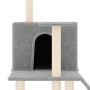 Rascador para gatos con postes de sisal gris claro 109 cm en Mobiliario para gatos | Comprar online en Foro24