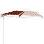 Toldo automático retráctil naranja y marrón 600x300 cm