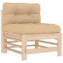 Gartenmöbel-Set 5-teilig und Kissen aus massivem Holz von vidaXL, Gartensets - Ref: Foro24-3186067, Preis: 396,60 €, Rabatt: %