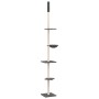 Árbol rascador gatos suelo a techo gris oscuro 263,5-289,5 cm