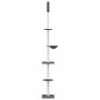 Árbol rascador gatos suelo a techo gris oscuro 263,5-289,5 cm