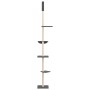 Árbol rascador gatos suelo a techo gris oscuro 263,5-289,5 cm