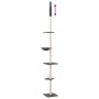 Árbol rascador gatos suelo a techo gris oscuro 263,5-289,5 cm