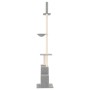 Árbol rascador gatos suelo a techo gris claro 250,5-276,5 cm