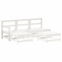 5-teiliges Gartenmöbel-Set und weiße Massivholzkissen von vidaXL, Gartensets - Ref: Foro24-3186061, Preis: 384,76 €, Rabatt: %