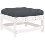 5-teiliges Gartenmöbel-Set und weiße Massivholzkissen von vidaXL, Gartensets - Ref: Foro24-3186061, Preis: 384,76 €, Rabatt: %