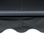 Toldo retráctil manual con LED gris antracita 300x250 cm