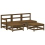 Gartenmöbel-Set 5-teilig und honigbraune Massivholzkissen von vidaXL, Gartensets - Ref: Foro24-3186063, Preis: 468,39 €, Raba...