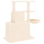 Rascador para gatos con postes de sisal color crema 83 cm