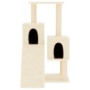 Rascador para gatos con postes de sisal color crema 82 cm