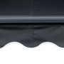 Toldo retráctil manual con LED gris antracita 350x250 cm