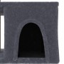 Rascador para gatos con postes de sisal gris oscuro 48 cm
