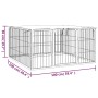 Corral para perros 4 paneles acero con recubrimiento en polvo en Casetas y cercados para perros | Comprar online en Foro24