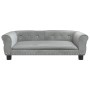 Cama para perros de terciopelo gris claro 95x55x30 cm