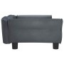 Cama para perros de terciopelo gris oscuro 95x55x30 cm
