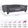 Cama para perros de terciopelo gris oscuro 95x55x30 cm