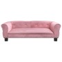 Cama para perros de terciopelo rosa 95x55x30 cm