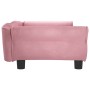 Cama para perros de terciopelo rosa 95x55x30 cm