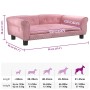 Cama para perros de terciopelo rosa 95x55x30 cm