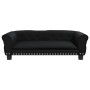 Cama para perros de cuero sintético negra 95x55x30 cm