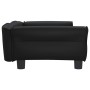 Cama para perros de cuero sintético negra 95x55x30 cm