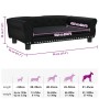 Cama para perros de cuero sintético negra 95x55x30 cm